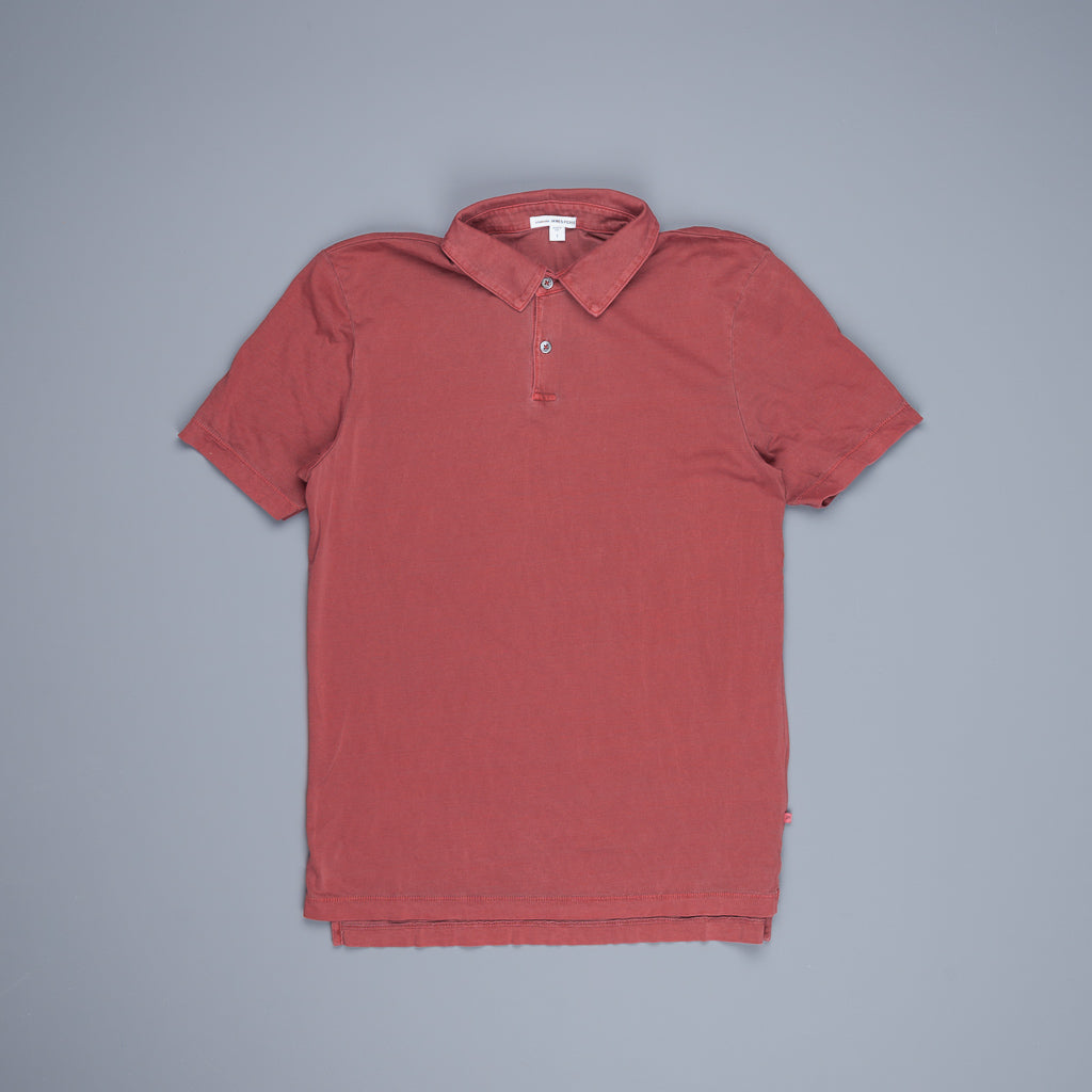 James Perse Revised standard polo Claret