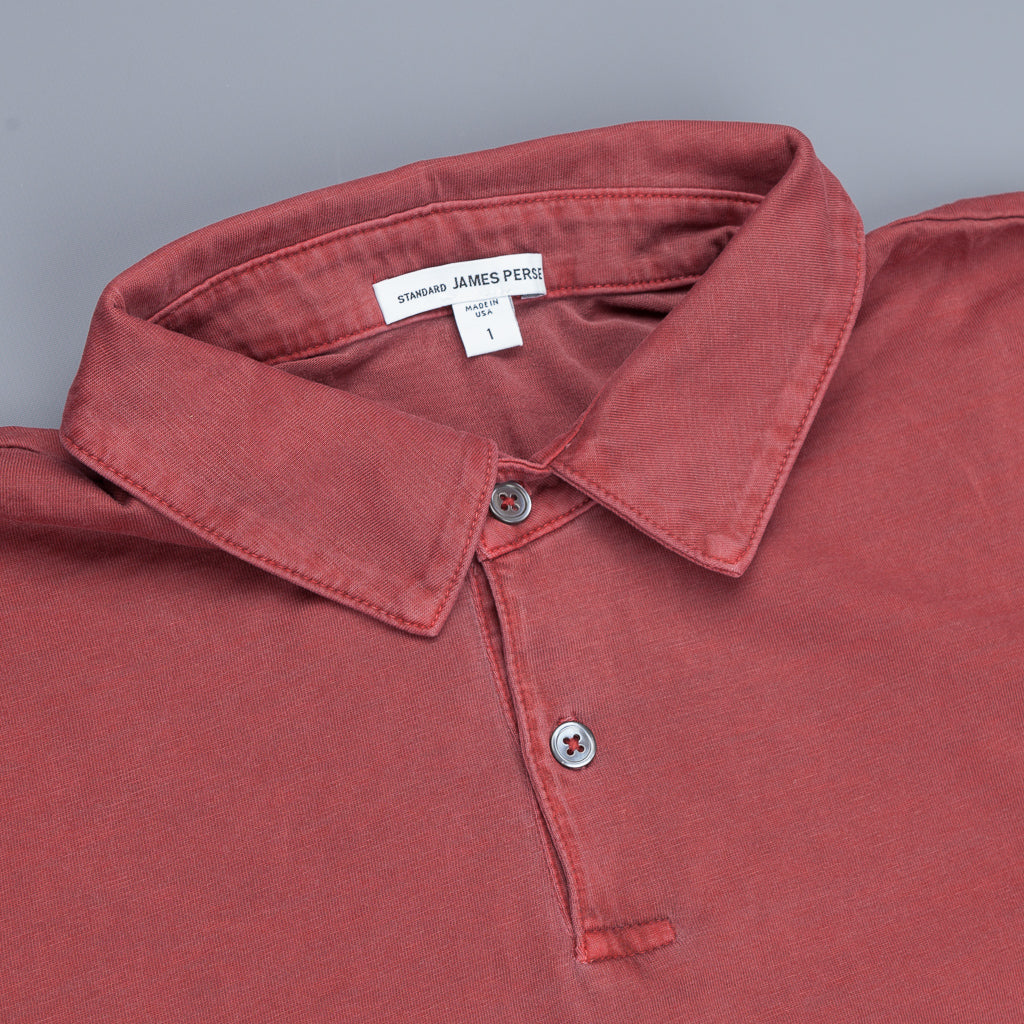 James Perse Revised standard polo Claret