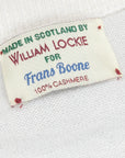 William Lockie Oxton Cashmere V-Neck Ice White