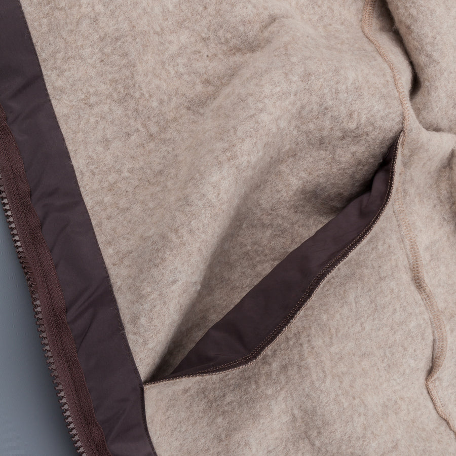 Remi Relief Zipped Wool Fleece Beige