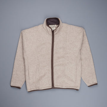 Remi Relief Zipped Wool Fleece Beige