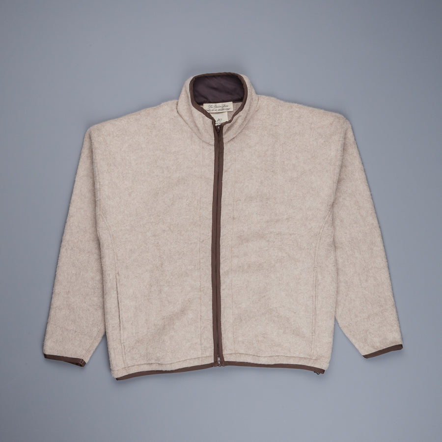 Remi Relief Zipped Wool Fleece Beige