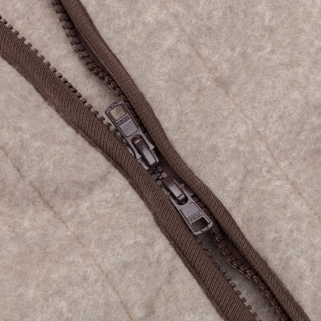 Remi Relief Zipped Wool Fleece Beige
