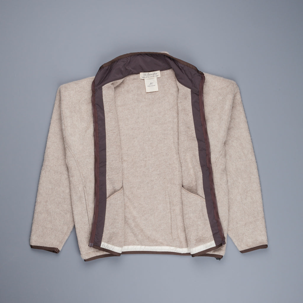 Remi Relief Zipped Wool Fleece Beige
