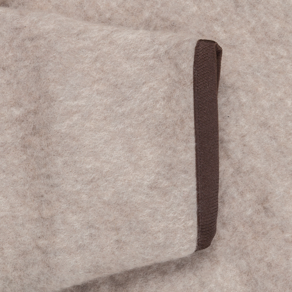 Remi Relief Zipped Wool Fleece Beige