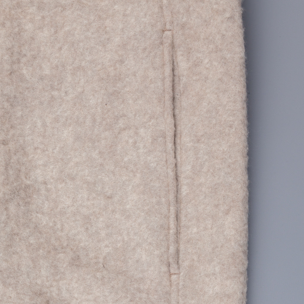Remi Relief Zipped Wool Fleece Beige