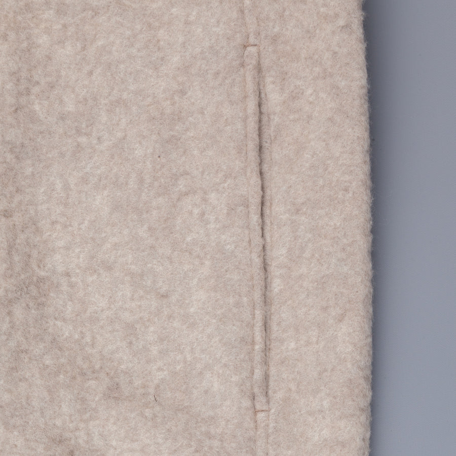 Remi Relief Zipped Wool Fleece Beige