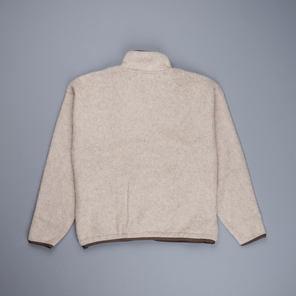 Remi Relief Zipped Wool Fleece Beige