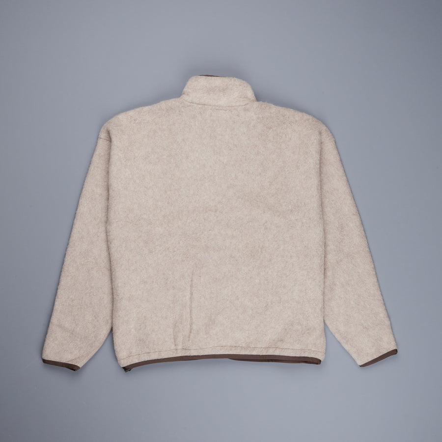 Remi Relief Zipped Wool Fleece Beige