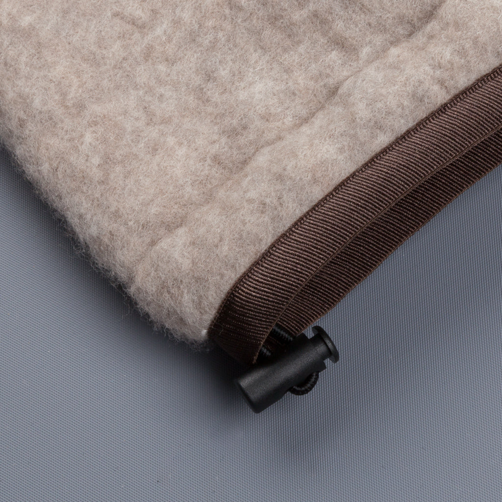 Remi Relief Zipped Wool Fleece Beige