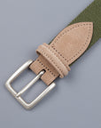 Anderson's x Frans Boone woven belt olive -  tan suede
