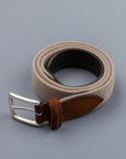 Anderson's x Frans Boone woven belt tan snuff suede