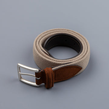 Anderson's x Frans Boone woven belt tan snuff suede