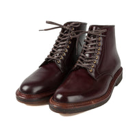 Alden x Frans Boone plain toe boots in #8 cordovan on crepe