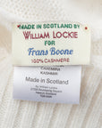 William Lockie Gullan Cashmere Roll Neck Ice White