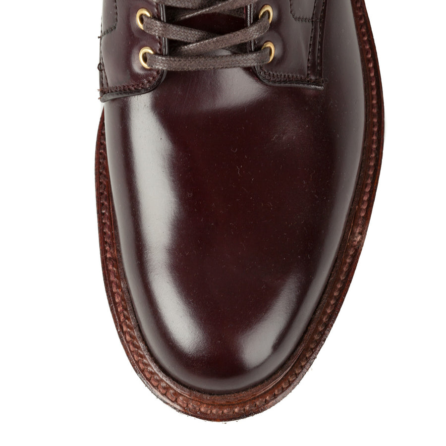Alden x Frans Boone plain toe boots in #8 cordovan on crepe