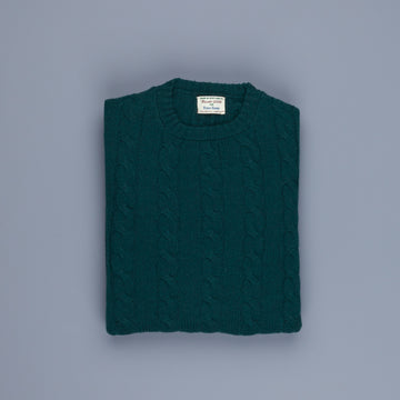 William Lockie x Frans Boone Gullan Super Geelong Cable Tartan Green