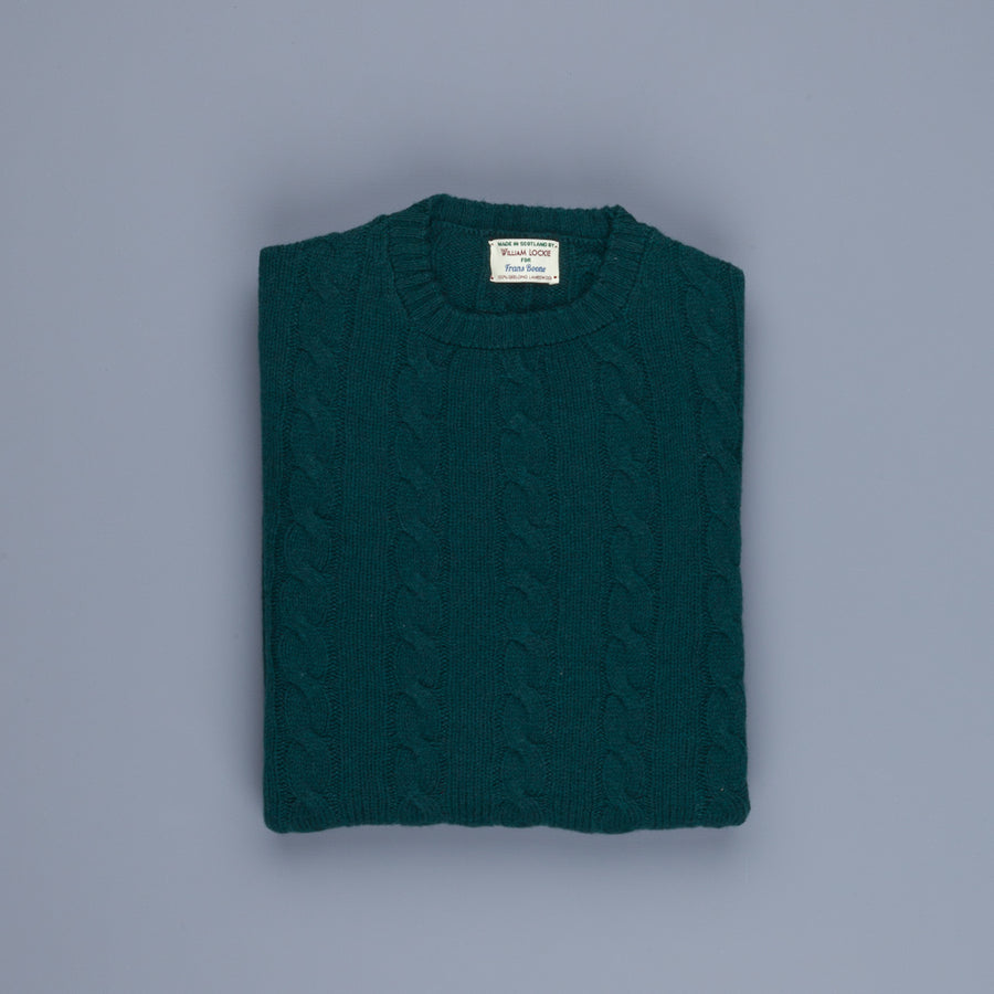 William Lockie x Frans Boone Gullan Super Geelong Cable Tartan Green