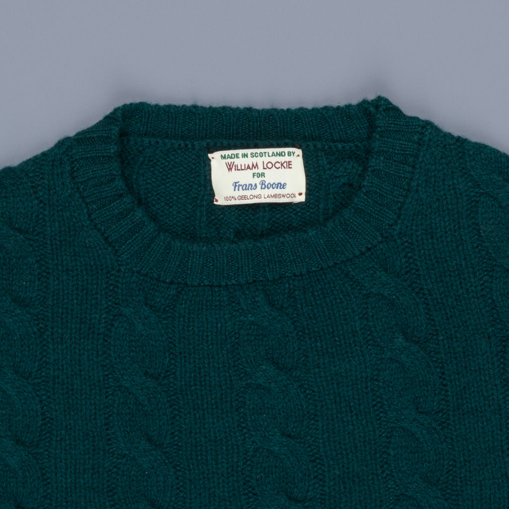 William Lockie x Frans Boone Gullan Super Geelong Cable Tartan Green