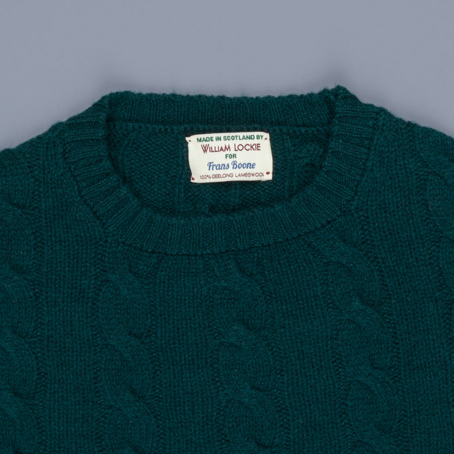 William Lockie x Frans Boone Gullan Super Geelong Cable Tartan Green