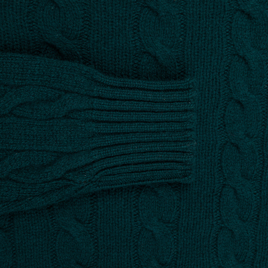 William Lockie x Frans Boone Gullan Super Geelong Cable Tartan Green