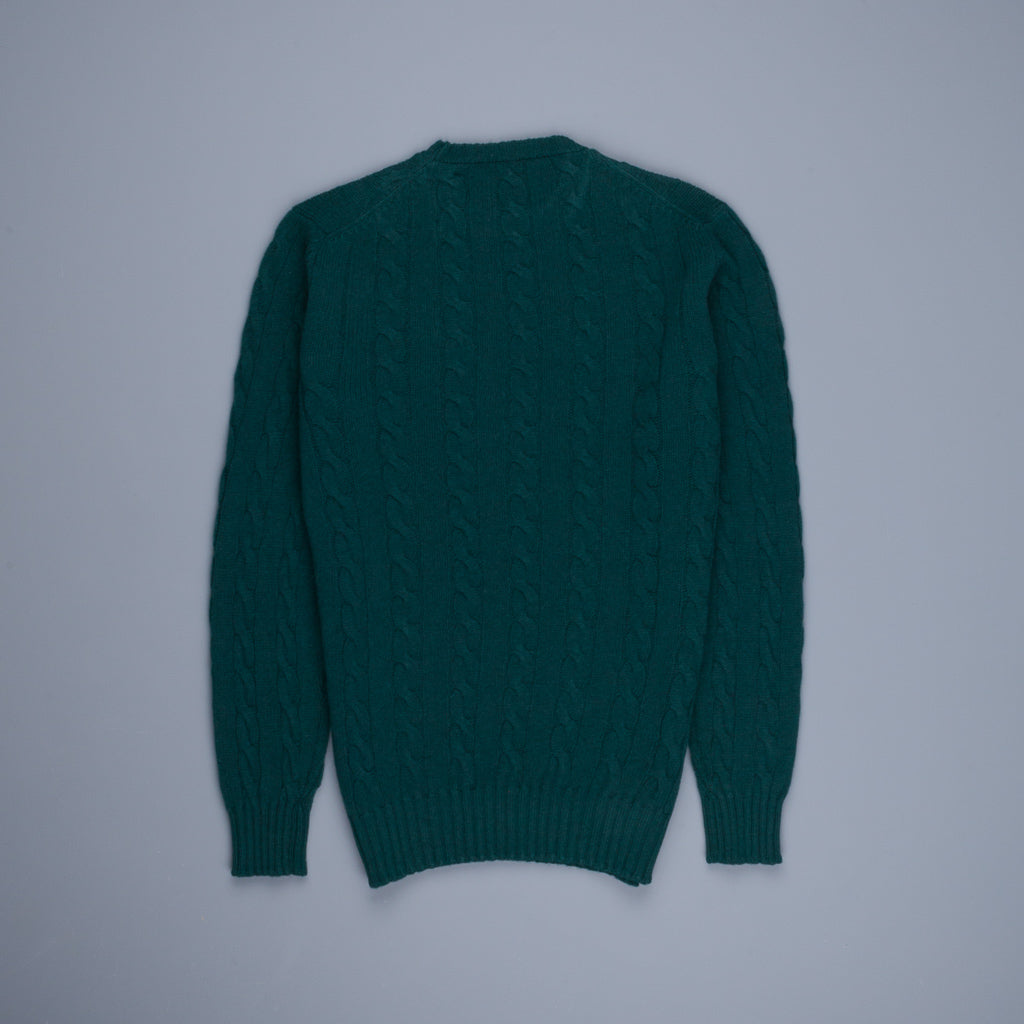 William Lockie x Frans Boone Gullan Super Geelong Cable Tartan Green