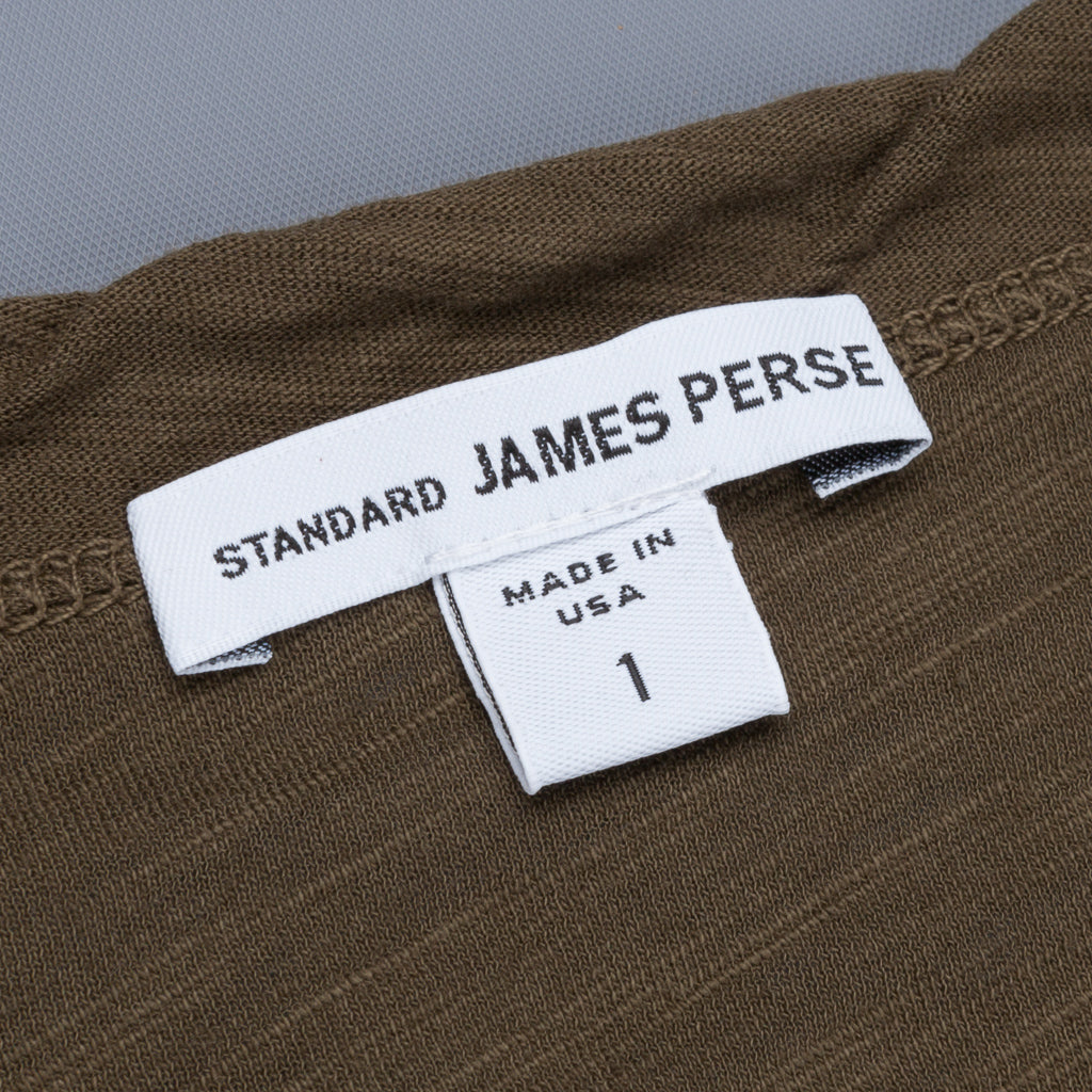 James Perse Women Sheer Slub Crew Neck Tee Sergeant