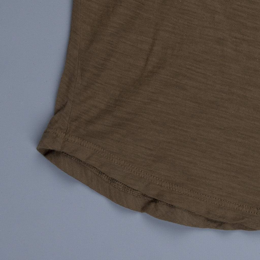James Perse Women Sheer Slub Crew Neck Tee Sergeant