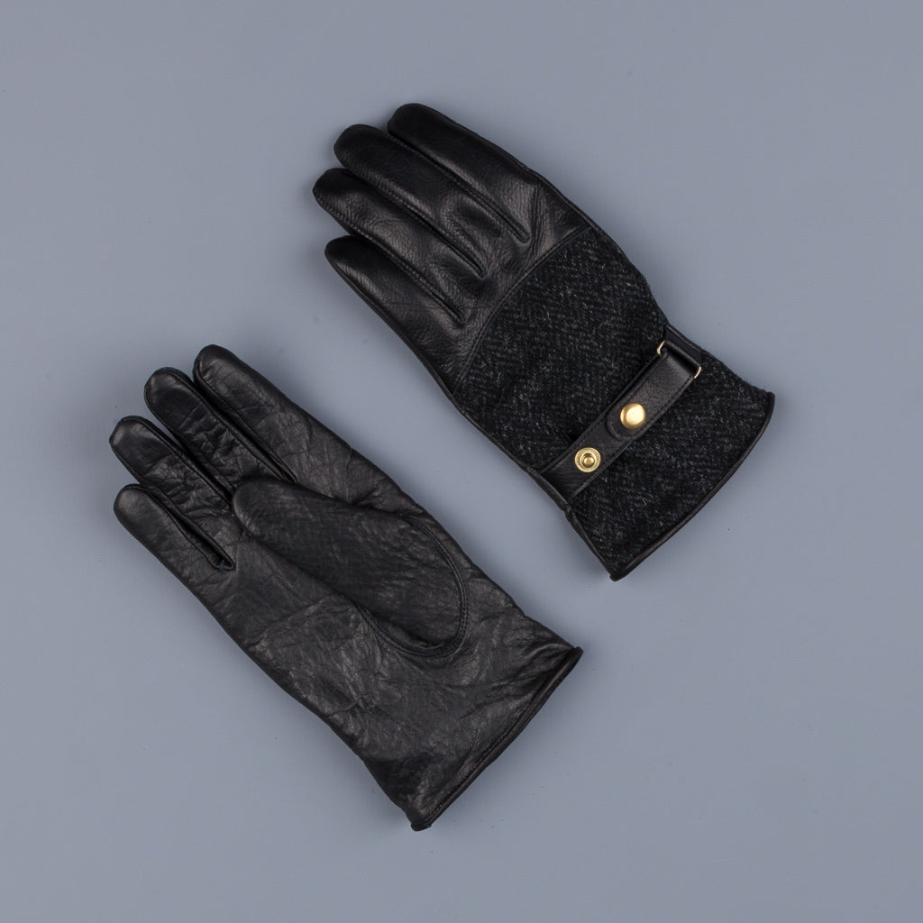 Orgueil Long Leather Gloves OR-7107 Black