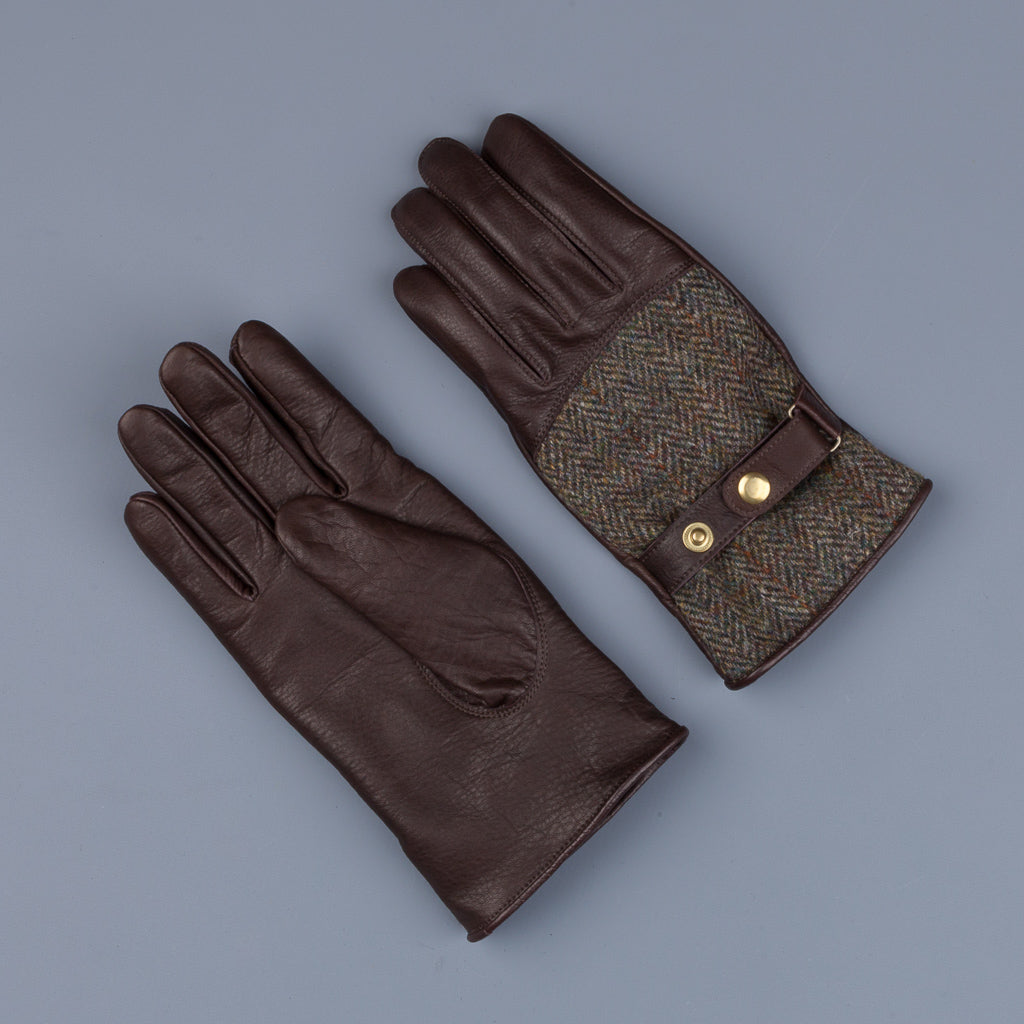 Orgueil Long Leather Gloves OR-7107 Brown