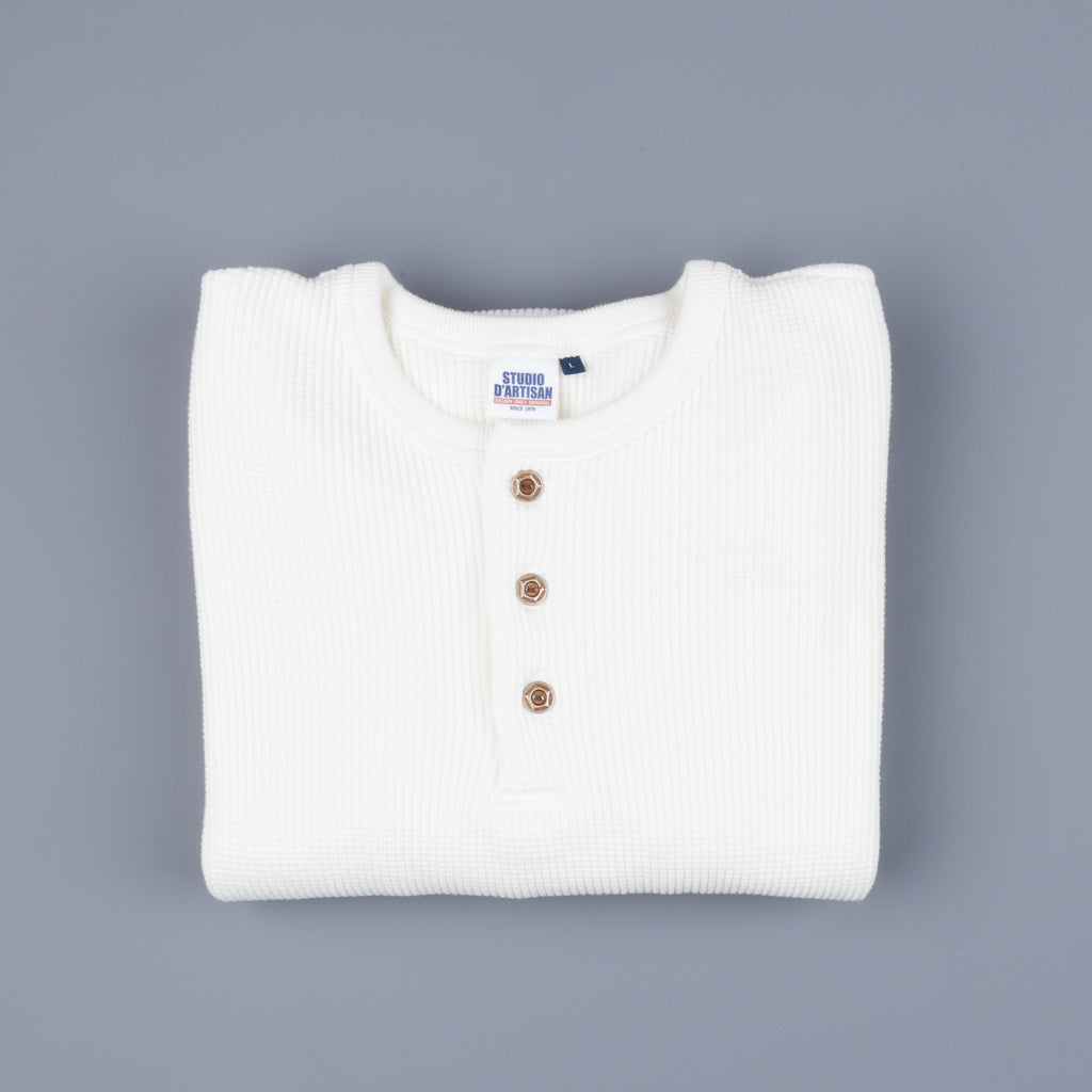 Studio d&#39;Artisan 9937 Heavy Thermal Long Sleeves White