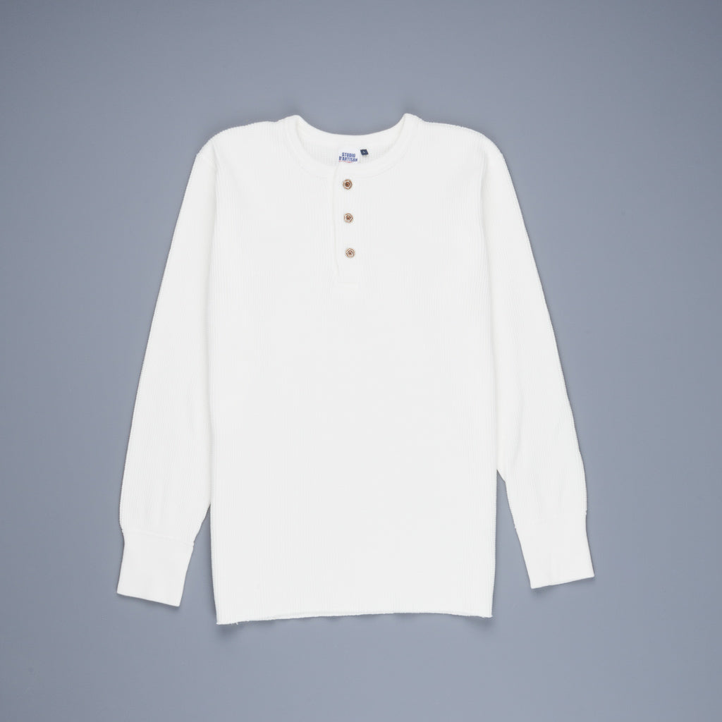 Studio d&#39;Artisan 9937 Heavy Thermal Long Sleeves White