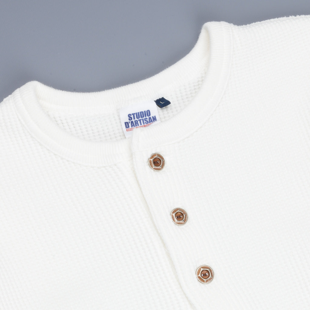 Studio d&#39;Artisan 9937 Heavy Thermal Long Sleeves White