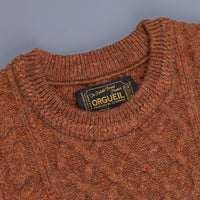 Orgueil OR4153 Cable Knit Sweat Orange