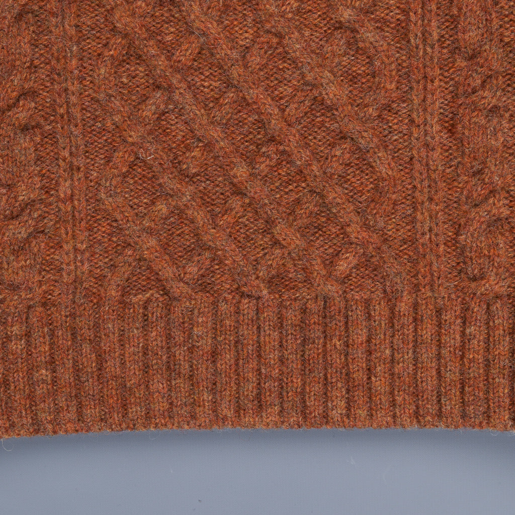Orgueil OR4153 Cable Knit Sweat Orange