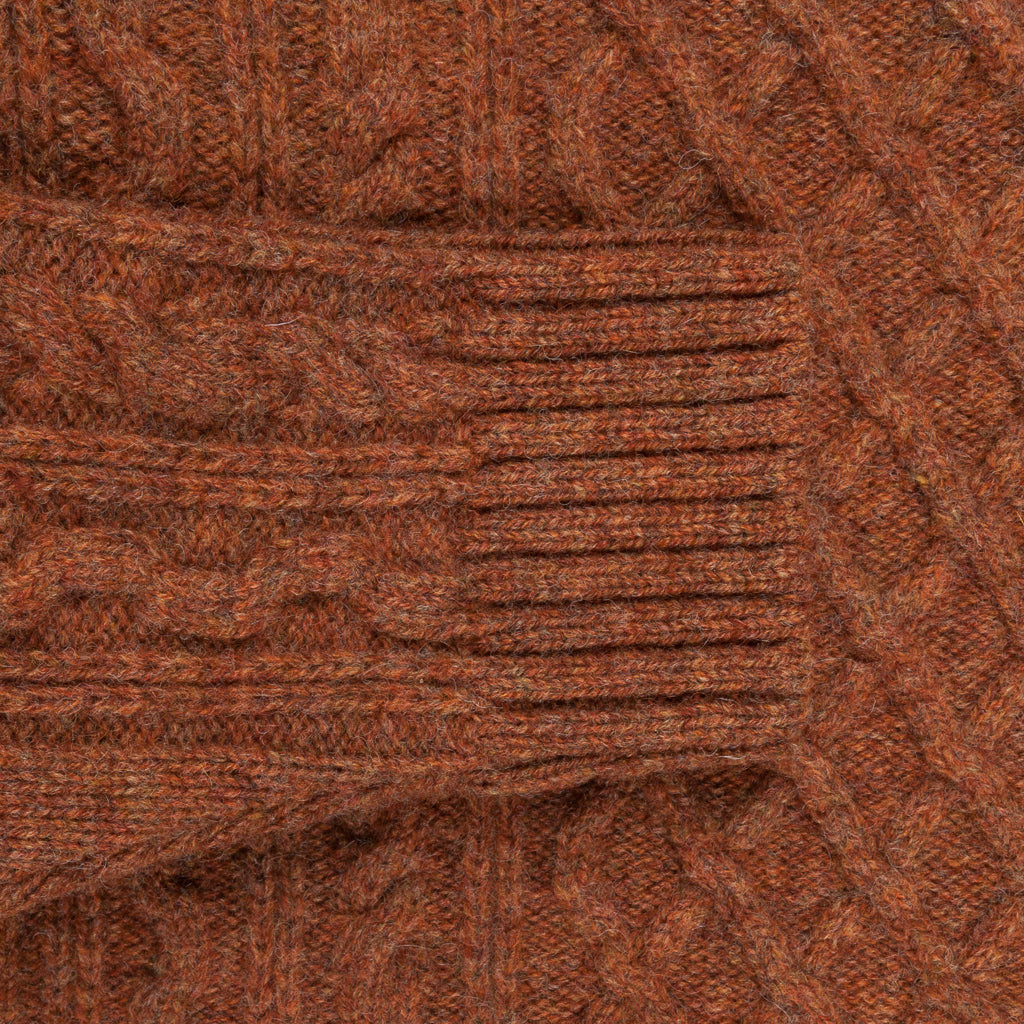 Orgueil OR4153 Cable Knit Sweat Orange