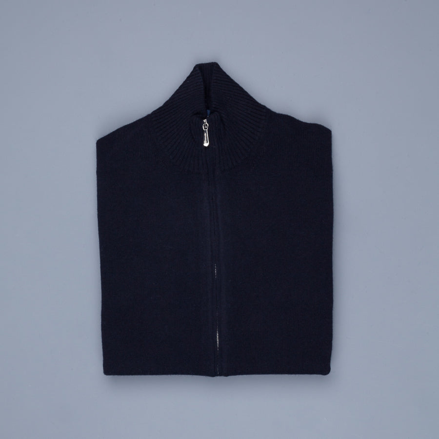 Drumohr Full Zip Cashmere Blu Navy