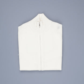 Drumohr Full Zip Cashmere Bianco Sporco