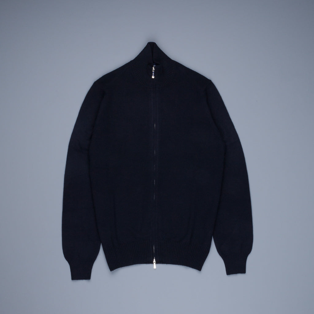 Drumohr Full Zip Cashmere Blu Navy