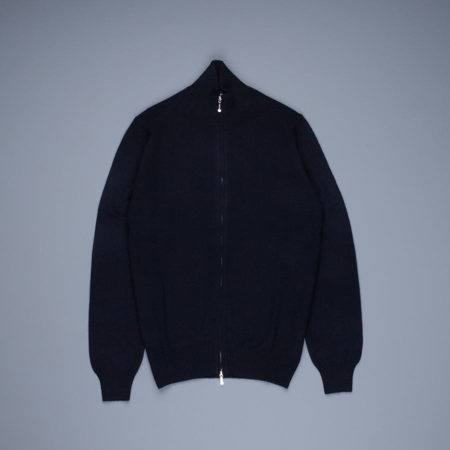 Drumohr Full Zip Cashmere Blu Navy
