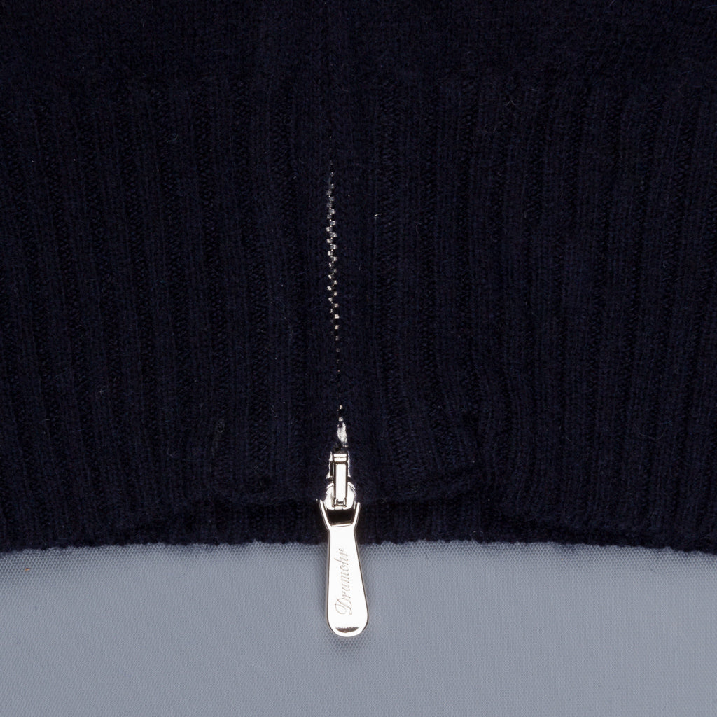 Drumohr Full Zip Cashmere Blu Navy