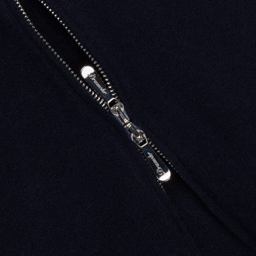 Drumohr Full Zip Cashmere Blu Navy