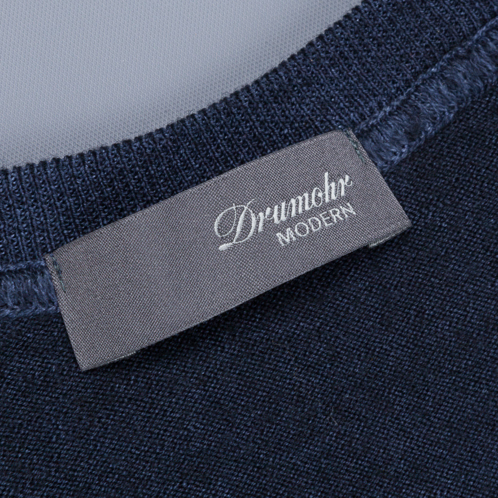 Drumhor Merino Wool Sweater Blu Notte