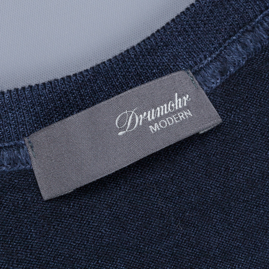 Drumhor Merino Wool Sweater Blu Notte