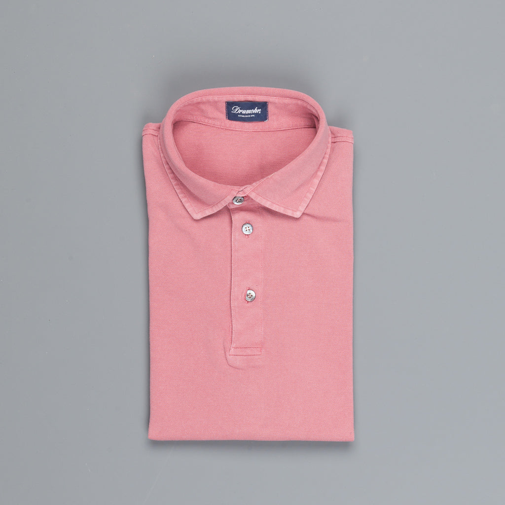 Drumohr Pique Polo Flamingo