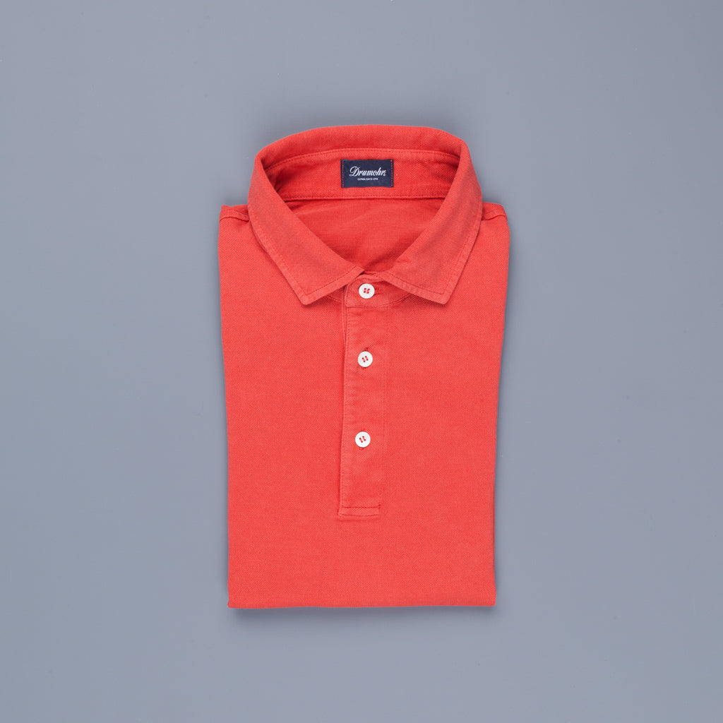 Drumohr Pique Polo Rosso