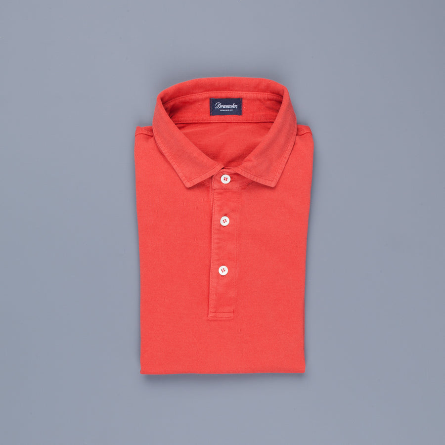 Drumohr Pique Polo Rosso