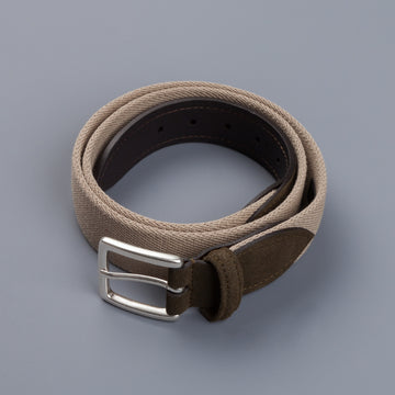 Anderson's x Frans Boone Woven Belt Tan - Olive Suede