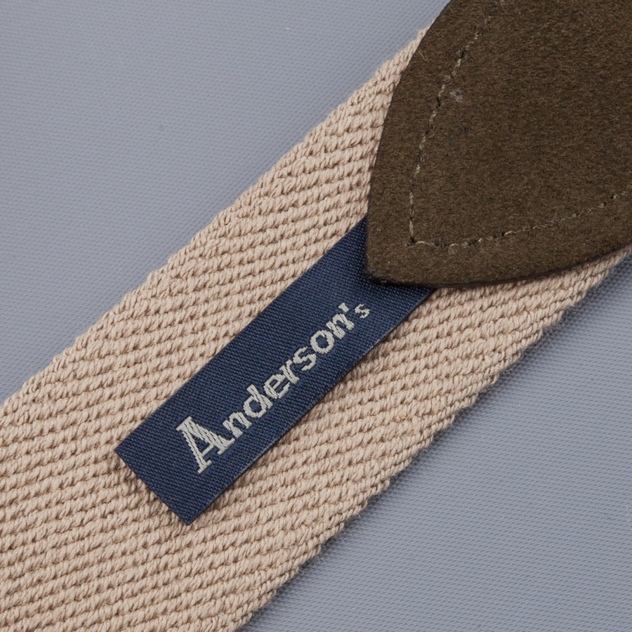 Anderson's x Frans Boone Woven Belt Tan - Olive Suede