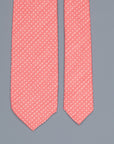 Finamore Cravatta "Sette Pieghe" Old Pink pindots